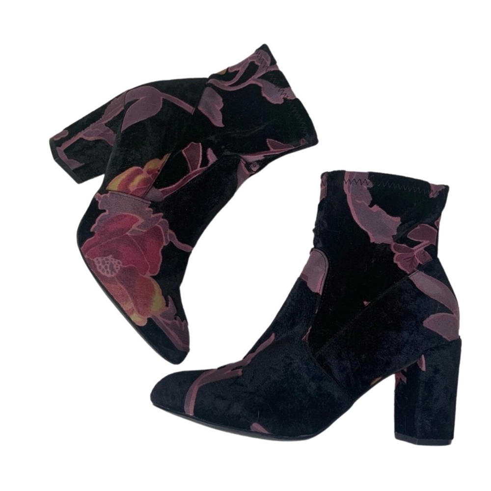 Steve Madden Velvet Floral Ankle Boot